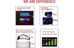 China LED Programmable Message Display Mask Soft Comfortable App Controlled supplier