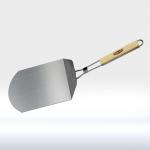 Silver Color Grill Utensil Set , Stainless Pizza Peel With Folding Bamboo Handle for sale