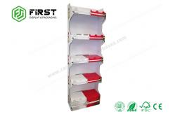 China Supermarket Paper Cardboard Floor Display Stand Waterproof Glossy / Matt Lamination supplier
