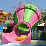 Childrens Trumpet Water Slide Fibreglass Swimming Pool Slide For 5 - 8 Passenger for sale