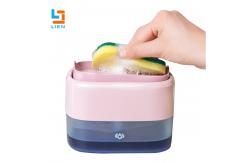 China Liquid Foam 2 In 1 Sponge Rack Soap Dispenser Dishwashing 500ml supplier