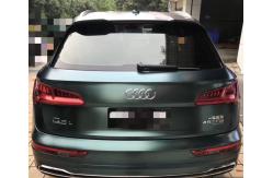 China Acrylic Based Adhesive Backing Matte Car Vinyl Wrap Dark Green Metallic Effect supplier