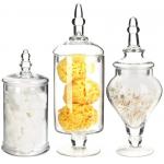 Bird Handle Glass Canister With Lid for sale