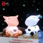 Eco PVC Soft LED Night Light Cow Shaped 9cm×7.5cm×10cm Size for sale