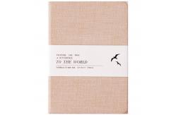 China Pocket Size Fine Linen Cover Notebook , Waist Band Wide Ruled Notebook supplier