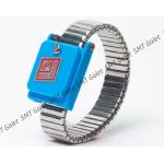 PU Stainless Steel Metal Wireless ESD Wristband Blue Color for sale