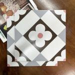 30x30 Glazed Ceramic Tiles Nordic Style Small Square Mosaic Flower Balcony Floor Tiles for sale