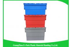 China Nestable heavy duty plastic storage containers with attached lids stackable supplier