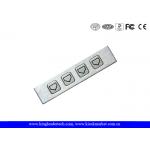 Functional Metal Numeric Key Pad , 4 Keys Numeric Stailess Steel Keypad for sale