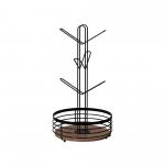 2 Tiers Standing Type Wood Element Household Multifunctional Stylish Metal Kitchen Organizer Cup Holder for sale