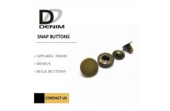 China 22L Antique Brass Brushed Metal Snap Buttons Custom Press 4 Part Button supplier