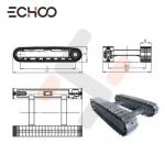 3 Tons Custom Track Frame Crawler Undercarriage For Mini Excavator for sale
