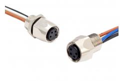 China 4 Pin M8 Socket 100mm Industrial Wiring Harness supplier