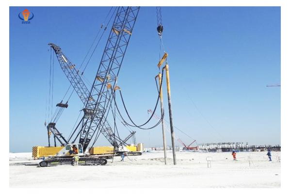 Foundation Treament Vibro Piling Contractors For Stone Column Engineering BJV75E-377