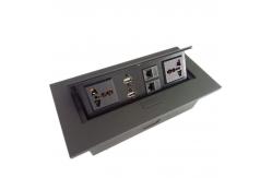 China Hidden Conference Table Electrical Box Easy To Install Zinc Alloy supplier