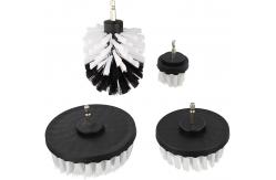 China 4pc Set Scrubber Drill Attachment Cleaning Brush White Soft Bristle Stiffness supplier