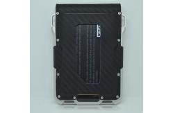 China Multifunctional 10 in 1 Pocket Leather Flap Aluminium Card Wallet Anode Oxidizing supplier