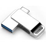 Metal U-disk for Computer & Mobile Phone Dual purpose USB3.0 TYPE-C OTG Rotating flash drive A+chip Customized LOGO for sale