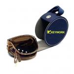 PU Leather Circular Foldable Sunglasses Case Round Glasses Storage Box for sale