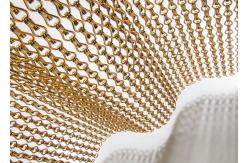 China Salon Partition Metal Mesh Drapery Composed By Double Hook Aluminum Chains supplier