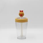 430ml Multifunction Silicone Straw Water Bottle Lovely design for sale