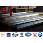 Multi - Sided Power Transmission Poles 33kv Power Transmission Line Steel Pole Tower for sale