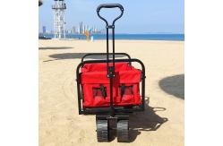 China Wide Wheels Practical Foldable Beach Cart Welding Industrial Storage Folding Wagon supplier