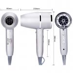 1400W DC Hair Dryer Negative Ions Small Size 2m Cord With 3 Nozzle for sale