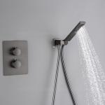 Concealed Wall Mounted Shower Set Black Finish 0.1-1.6MPa Water Pressure