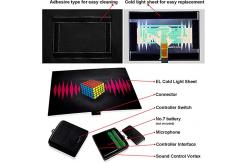 China Audio Control Light Up LED T Shirt Wireless Music Flashing Black supplier