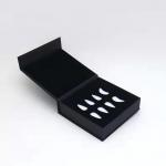 black clamshell Cosmetic Packaging Box magnet For Press On Nails for sale