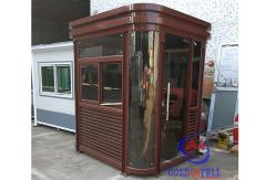 China Solid Steel Prefabricated Security Guard Room Temporary Custom Logo supplier