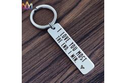 China 12 X 50mm Rectangular Shaped Personalized Engraved Keychains supplier