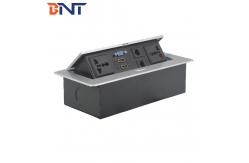 China 220V Square Desktop Pop Up Power Plug Zinc Alloy For Computer Supply supplier