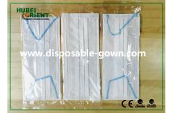 China Disposable White TET Mesh Membrane Face Mask with Blue PU Band supplier
