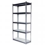 Gourd Hole Five Panels Wide Span Shelving / Factory Boltless Warehouse Shelving In Grey for sale