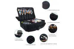 China 3 Layer Polyester Artist Brush Box With Adjustable Dividers supplier