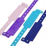 Custom Disposable Wristband with Snap Lock Closure and Silk Screen Printing Options for sale