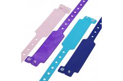 China Custom Disposable Wristband with Snap Lock Closure and Silk Screen Printing Options supplier