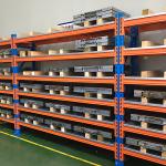 Upright Frame Beam Pallet Racking Rivet Shelving In Industrial Factories