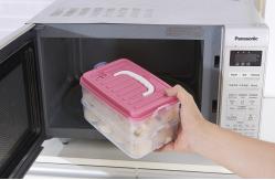 China 2 Layers Freezer And Microwave Safe Containers Plastic Kitchen Organizer supplier