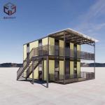 Customized 20ft Prefab Flat Pack Container House With Ceramic Tile Flooring