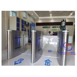 Fast Pass Pedestrian Turnstile High Speed Fingerprint Double Wing Flap Turnstile Barrier for sale