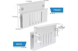 China Function Desk Side No Drill Vertical Laptop Hanging Metal Organizer Bracket Silver supplier