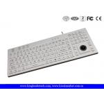 Custom CE FCC White Backlight Silicon Keyboard With Trackball for sale