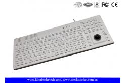 China Custom CE FCC White Backlight Silicon Keyboard With Trackball supplier