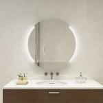 Custom Sandblasted LED Mirror Light Adjustable Color Temperature for Hotel and Home for sale