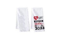 China Personalized Polyester Waffle Weave Towel For Sublimation Blanks 40*60cm supplier