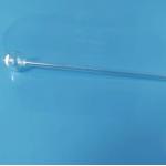 1100 Degrees Processing Temperature Quartz Glass Tube With Round End Transparent Clear Material