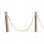 Street Decoration Fixed Stainless Steel Bollards With Chain Ring Eyelets for sale